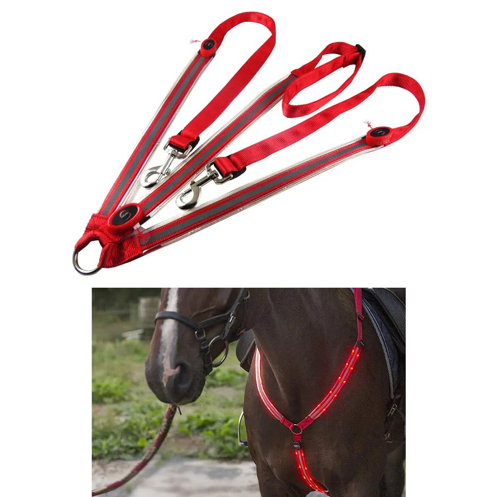 Equestrian LED Horse Breastplate - High Visibility - Safety - Rechargeable