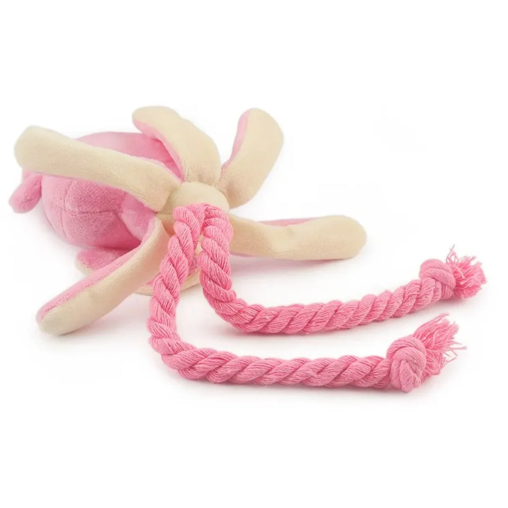 Luxury Dog Toys - Plush Soft Squid Octopus Puppy/Dog Toy with Squeaker and Rope