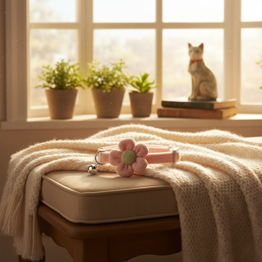 Premium Cat Collar - Flower Bowtie