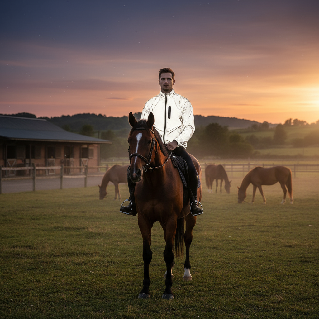 Premium Fully Reflective Walking, Cycling and Horse Riding Outdoor Jacket Hoodless