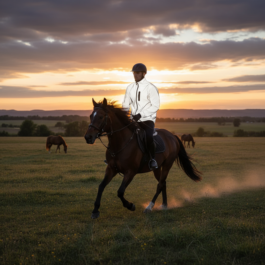 Premium Fully Reflective Walking, Cycling and Horse Riding Outdoor Jacket Hoodless